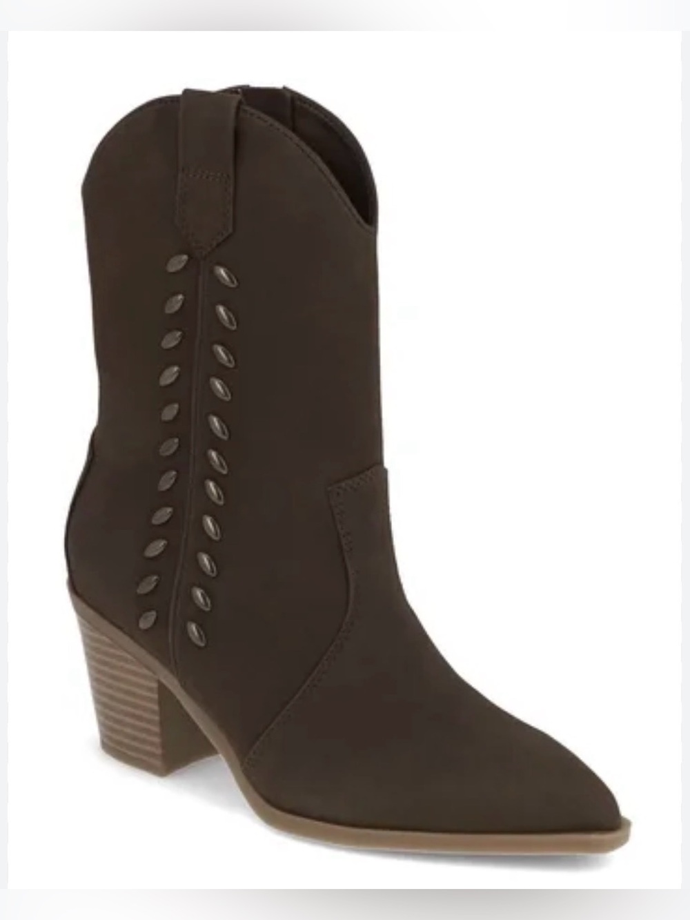 Women's Brown Western-Inspired Block Heel Boot